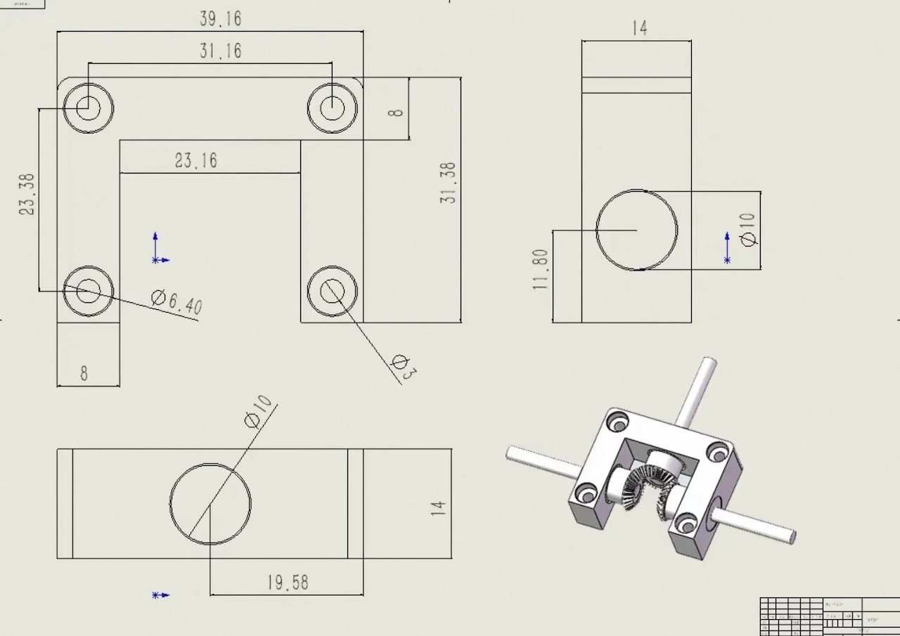 4/5mm Right Angle Transmission Component Robot Joint Reversing Gearbox 1:1 Corner Transmission for Robotics And Automation