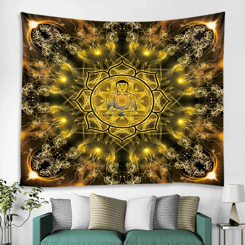 Indian mandala meditation home decoration tapestry bohemian wall hanging bedroom wall decoration background cloth yoga mat