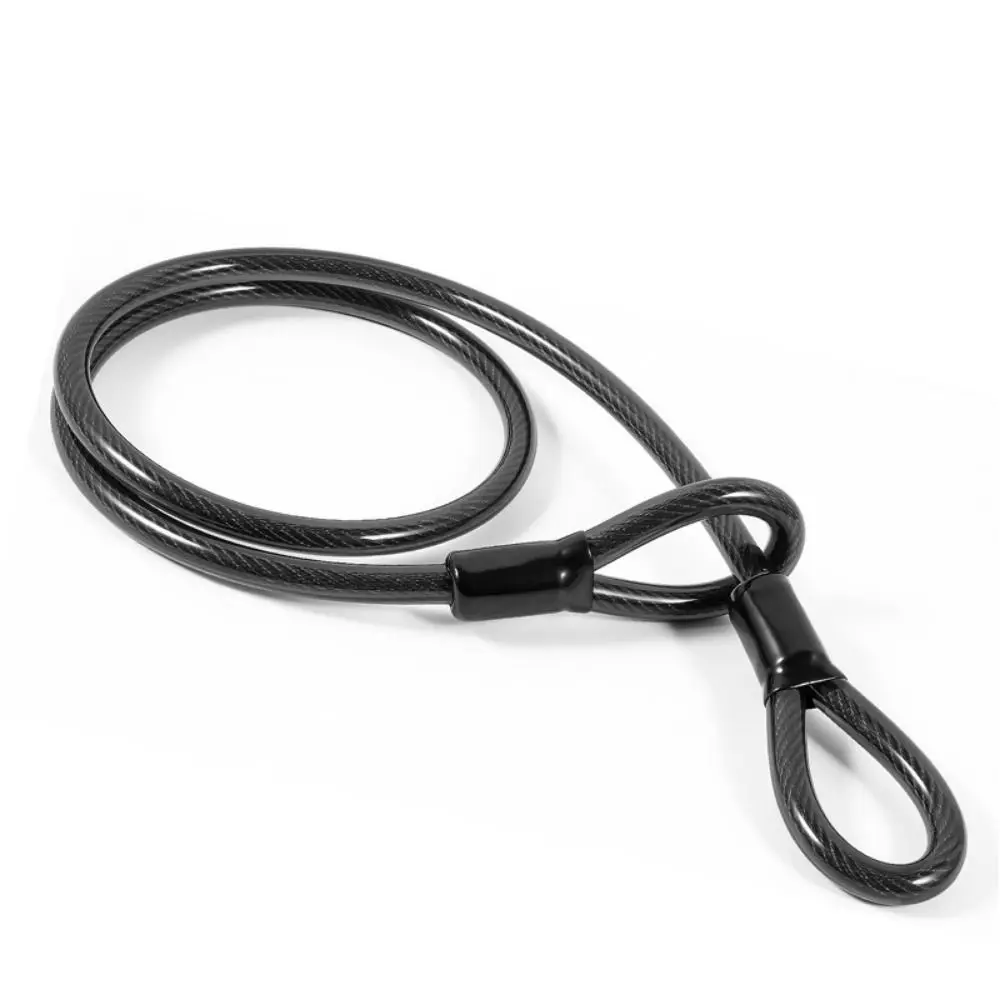 Double Loop End Bicycle Safety Cable Anti-theft Cut-Resistant Strong Steel Cable Lock Triple Braided Reinforced