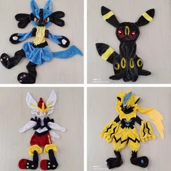 Lucario Eevee Giant Pokemon Semi-finished Leather Holster Umbreon Plush Soft Stuffed Doll Cinderace Zeraora Dialga Toys for Kids