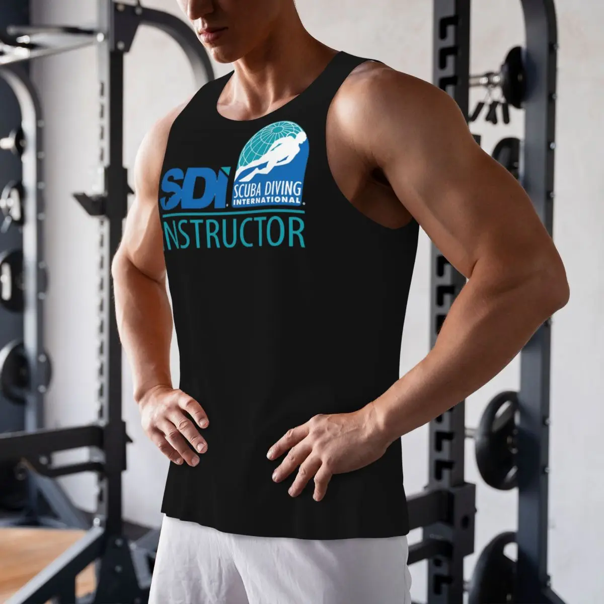 

Quick Dry Scuba Diving International (SDI) Gym Tank Muscle Sleeveless Shirt Bodybuilding Breathable Vest