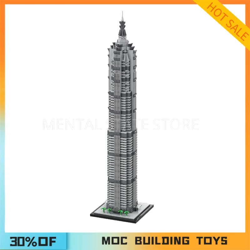 Novo 1611 pçs personalizado moc jin mao torre blocos de construção tecnologia tijolos diy montagem criativa educação brinquedos presentes do feriado