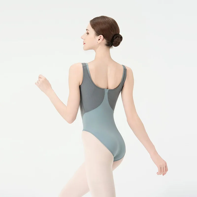 New Women Ballet Leotard Double mesh slicing Gymnastics Leotard Girls Stretch Ballet Bodysuit Adult Dance Costumes yoga jumpsuit