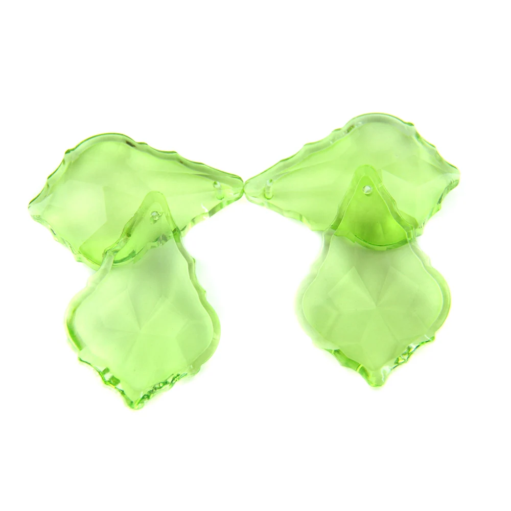 

Crystal Maple Leaf Lt.green 38mm/50mm/63mm/76mm Glass Lighting Chandelier Prism Parts Chandelier Pendants For Home Decor