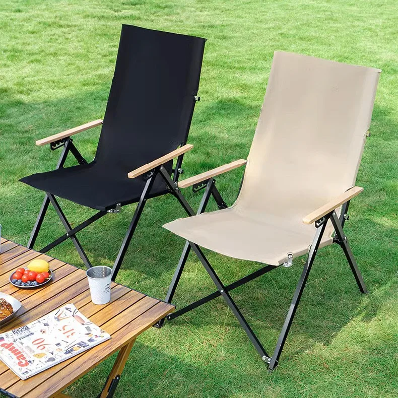 

Durable Outdoor Folding Chair for Fishing Camping Beach Travel-Comfortable Portable Metal Furniture