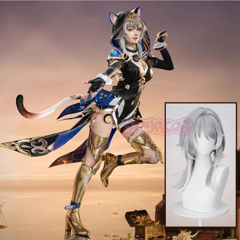 

Honkai Star Rail Cipher Cosplay Costume Wig Uniform Cifera Hat Amphoreus Halloween Party for Women Girls Carnival Props