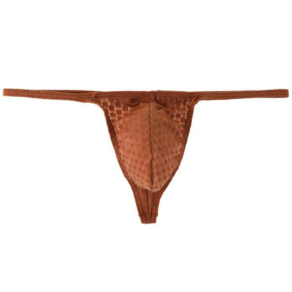 

Men Plaid Mesh Thongs Low Rise Gay Sissy Pouch Soft Underwear For Hot Man Gay Lingerie Sexy T-back Soft G-strings Underpants Men