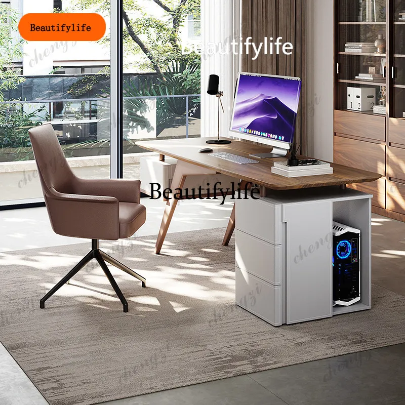 

B567 Nordic Minimalist Solid Wood Desks Modern Simple Luxury High-End Computer Desk Designer Office Furniture escritorio oficina