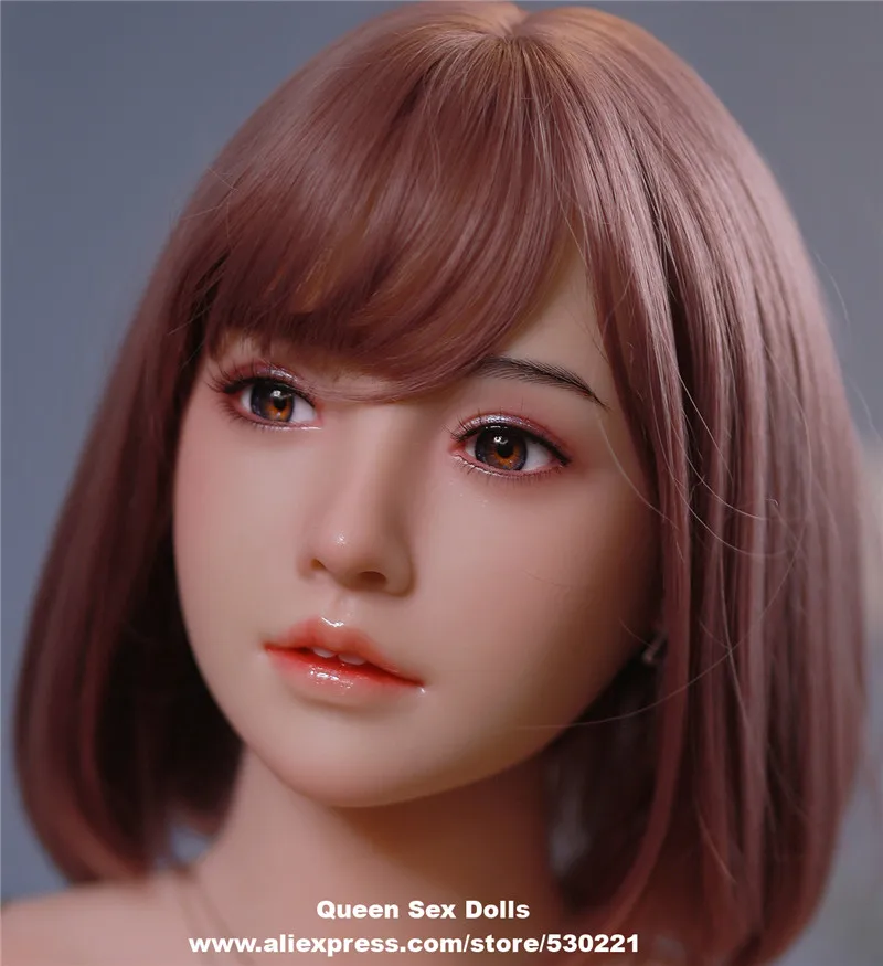 JYDOLL Implanted Hair Eyelash And Eyebrow Real Silicone Sex Dolls Head For Real Sized Huge Breast Big Ass Vagina TPE Adult Doll