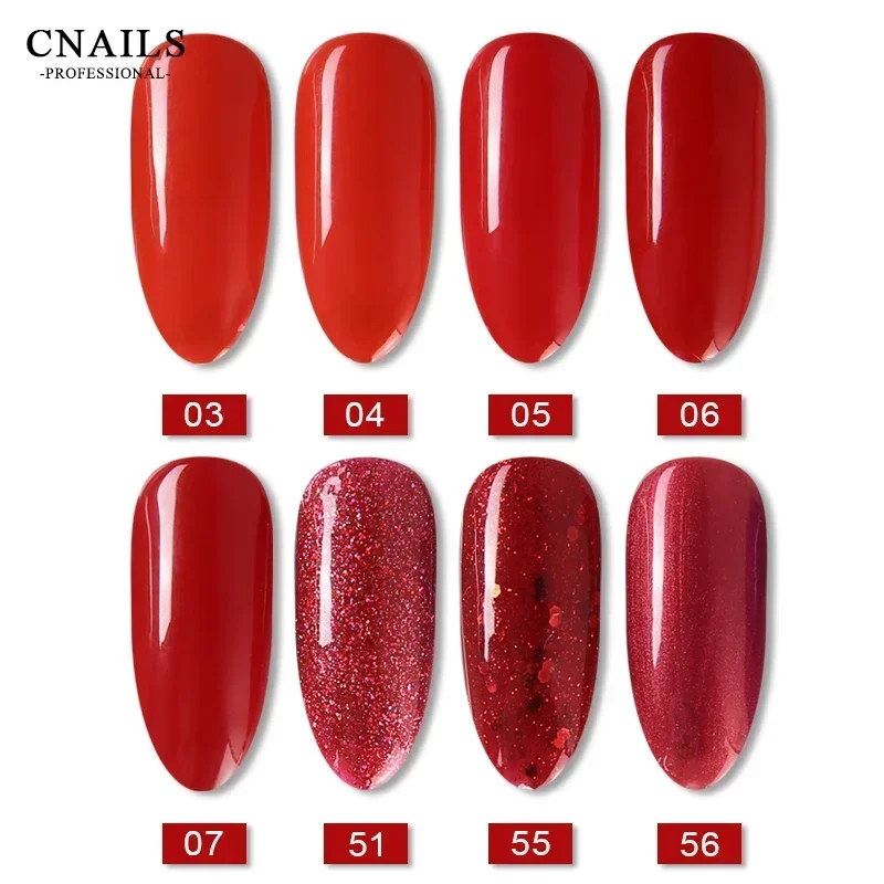 Nail Gel Polish Red Series Soak Off  Semi Permanent Base Coat Varnish Gel Ongle UV LED Nail Gel Lacquer Nail Art Decorations