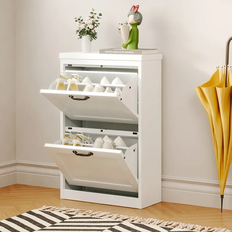 Modern tipping bucket steel shoe cabinet household porch home storage shoe rack small apartment bedroom new popular