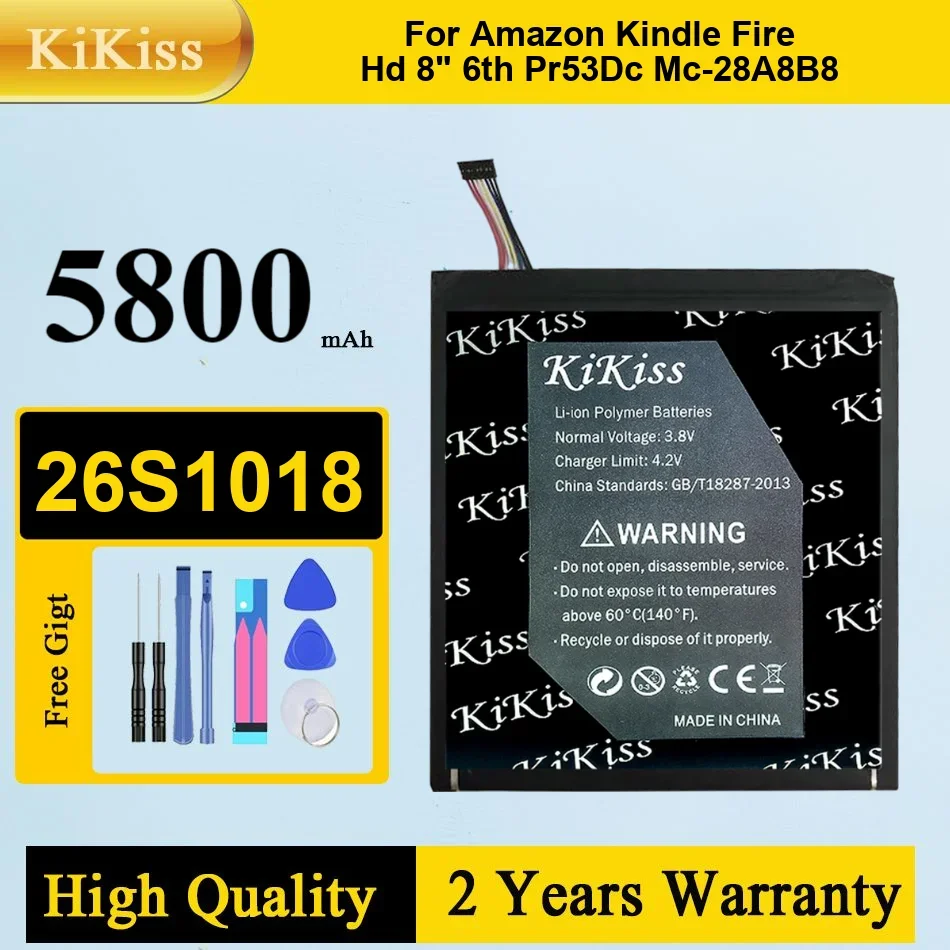 

Сменный аккумулятор 26S1018 для Amazon Kindle Fire HD, 8", 6TH GEN, PR53DC, MC-28A8B8, 4750 мАч Bateria Батареи Гарантия