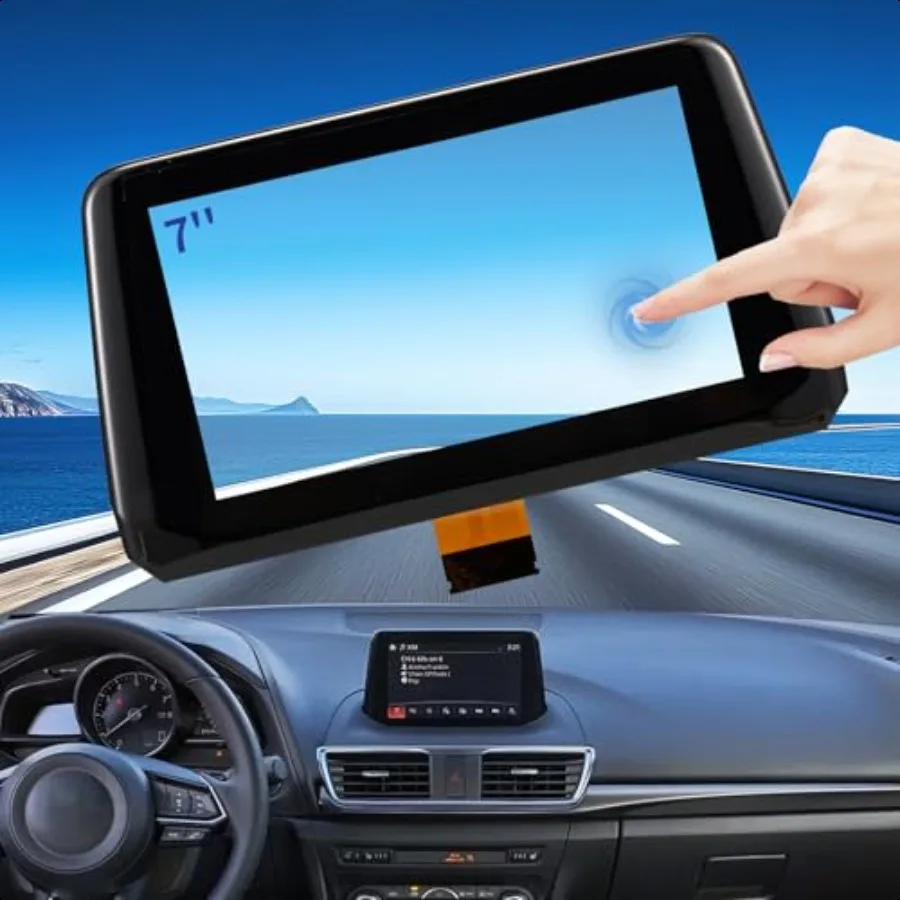 

B61A611J0 Fit 2018 2017 Mazda 3 Screen Replacement for Mazda 3 Sport Radio Touch Screen Display 7 Inch Touchscreen Monitor Glas