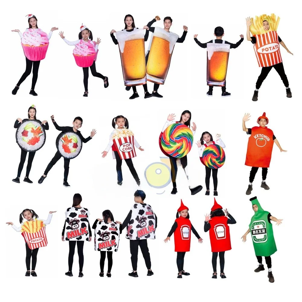 Halloween-Kostüm, Kartoffelchips, Milchmais-Kostüm, Play Dr up, Süßigkeiten, gestreift, Halloween-Thema, Par Wear, Damenmode