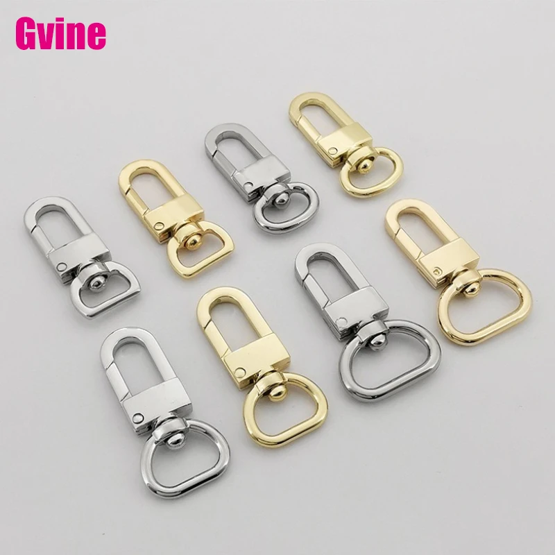 

10Pcs 12/13/15/20mm Bags Strap Buckle Lobster Clasp Carabiner Keychain Rotated Snap Hook Dog Collar Pet Leash Buckles
