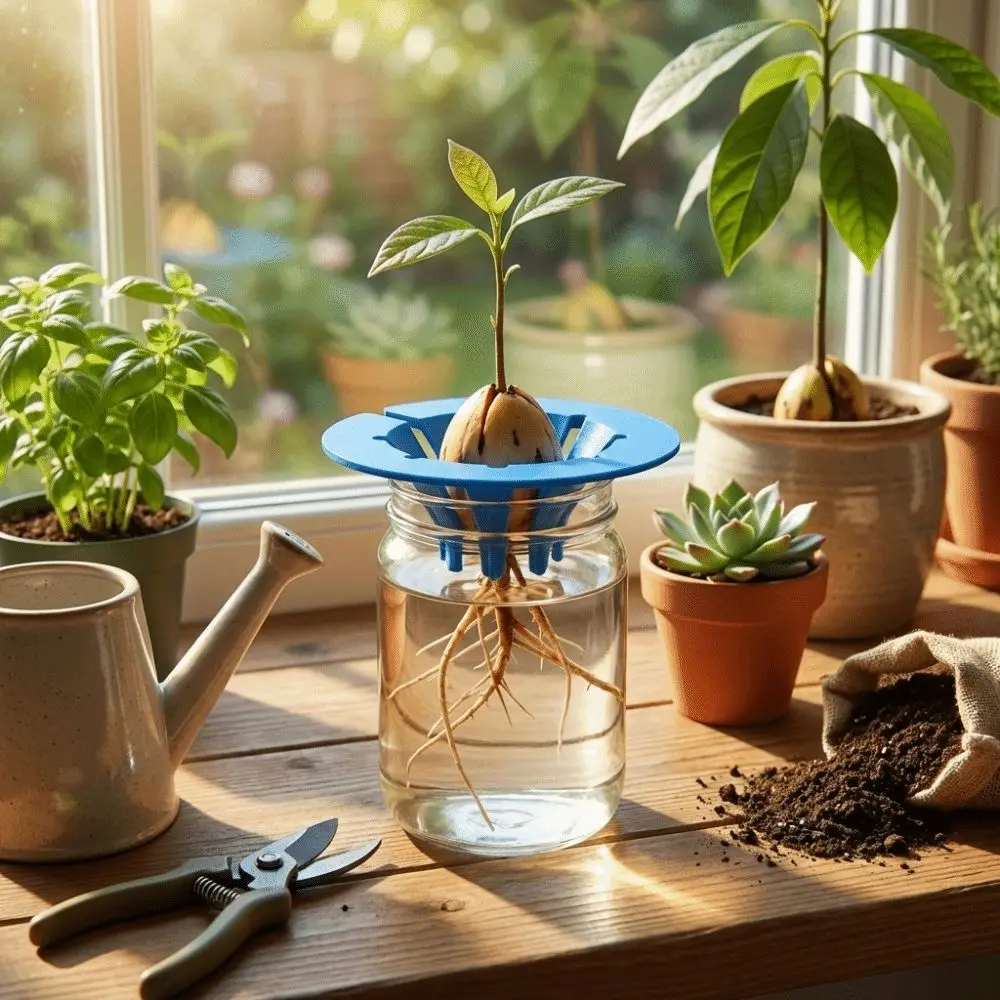 

Soil-Free Avocado Planter Sprouting Setup Growing System Hydroponic Grow Kit Cultivation Device Plastic Hydroponic Stand