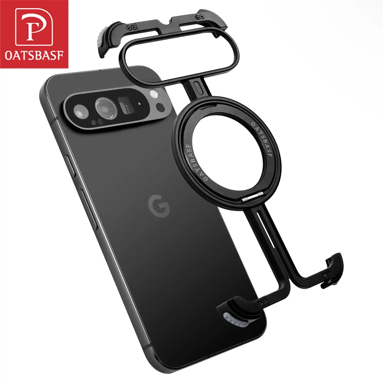 

Oatsbasf Phone Case for Google Pixel 7 7Pro 8 8Pro 9/9Pro/XL 9 Pro Flod Frameless Case with Magsafe Kickstand Magnetic Holder