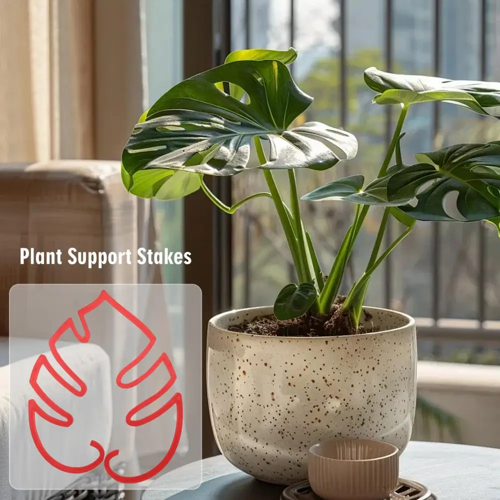 دعم نباتي عالي الجودة على شكل ورقة مونستيرا لدعم النباتات لحامل جذع النمو العمودي للنباتات الداخلية والخارجية