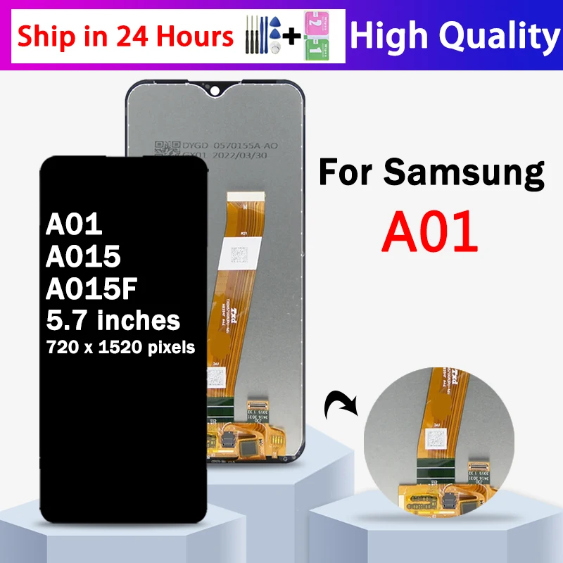 5.7\'\' Screen For Samsung A01 A015F LCD display With Touch Screen Assembly for Samsung A015 SM-A015F/DS lcd With Frame