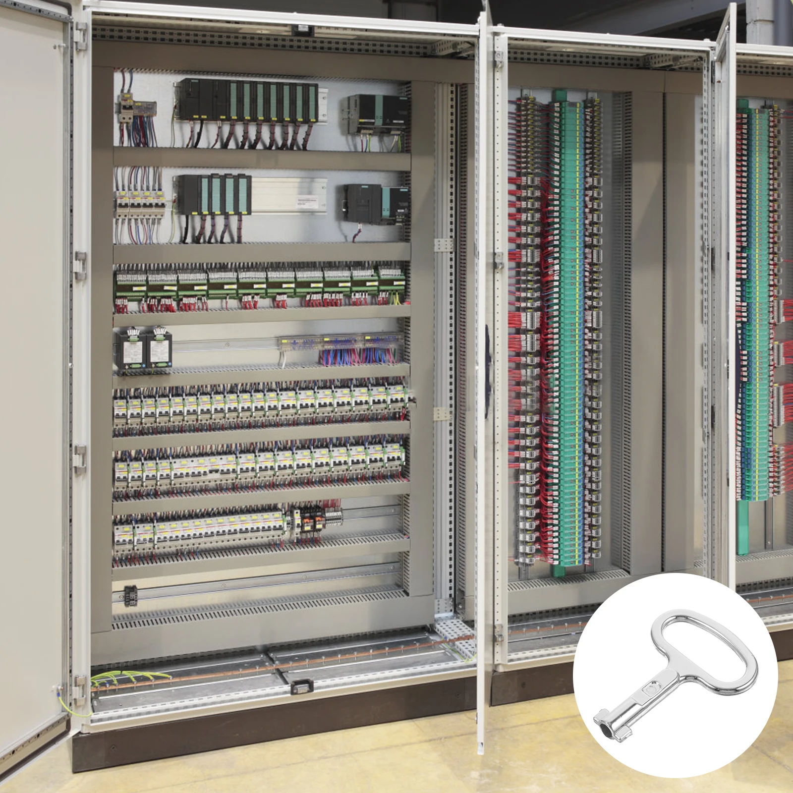 

6pcs Electric Radiator Tail Key Aluminum Wrench Water Gas Valve Air Plumbing Key Cabinet Locks Meter Tools Silver Small