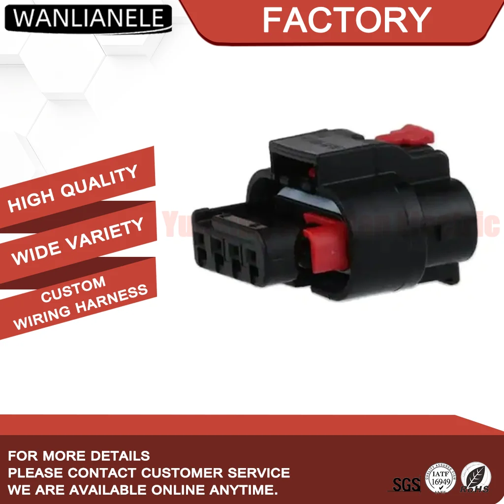 50 Sets 4-1456426-1 1-1456426-5 4 Pin Automotive Connector Housing Female MCON 1.2 IP67 25A 48V CPA Fit ECU BMS Harness