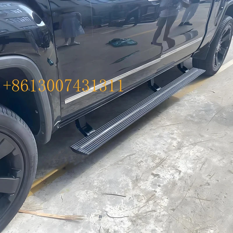FactoryUpgrades Anti-Pinch Automatic Power Side Step Running Board Crew Cab 2019-2025