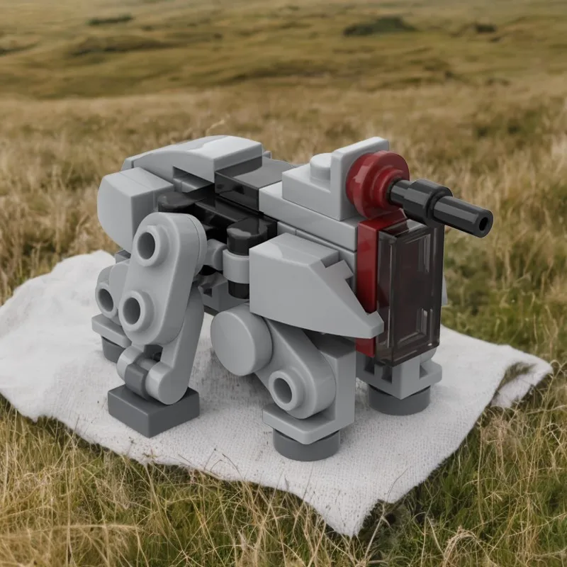 

Строительный набор Micro AT-TE Mech из 54 предметов, в стиле ретро, идеально подходящий для строительных блоков для любителей межгалактической войны