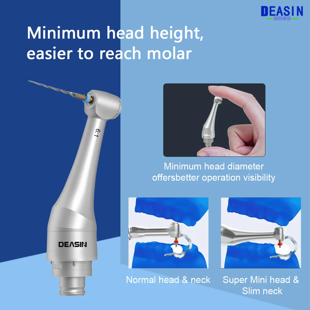 6:1 Super Mini Contra Angle Head for Woodpecker Endo Motor Dental Reciprocating Endomotor Head Endodontics