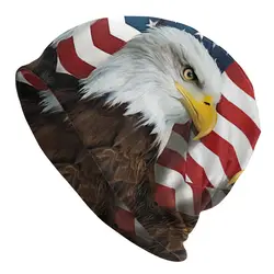 American Eagle Patriotic Garden Flag USA Bonnet Homme Cool Knitting Hat For Men Women Warm Winter Beanies Caps