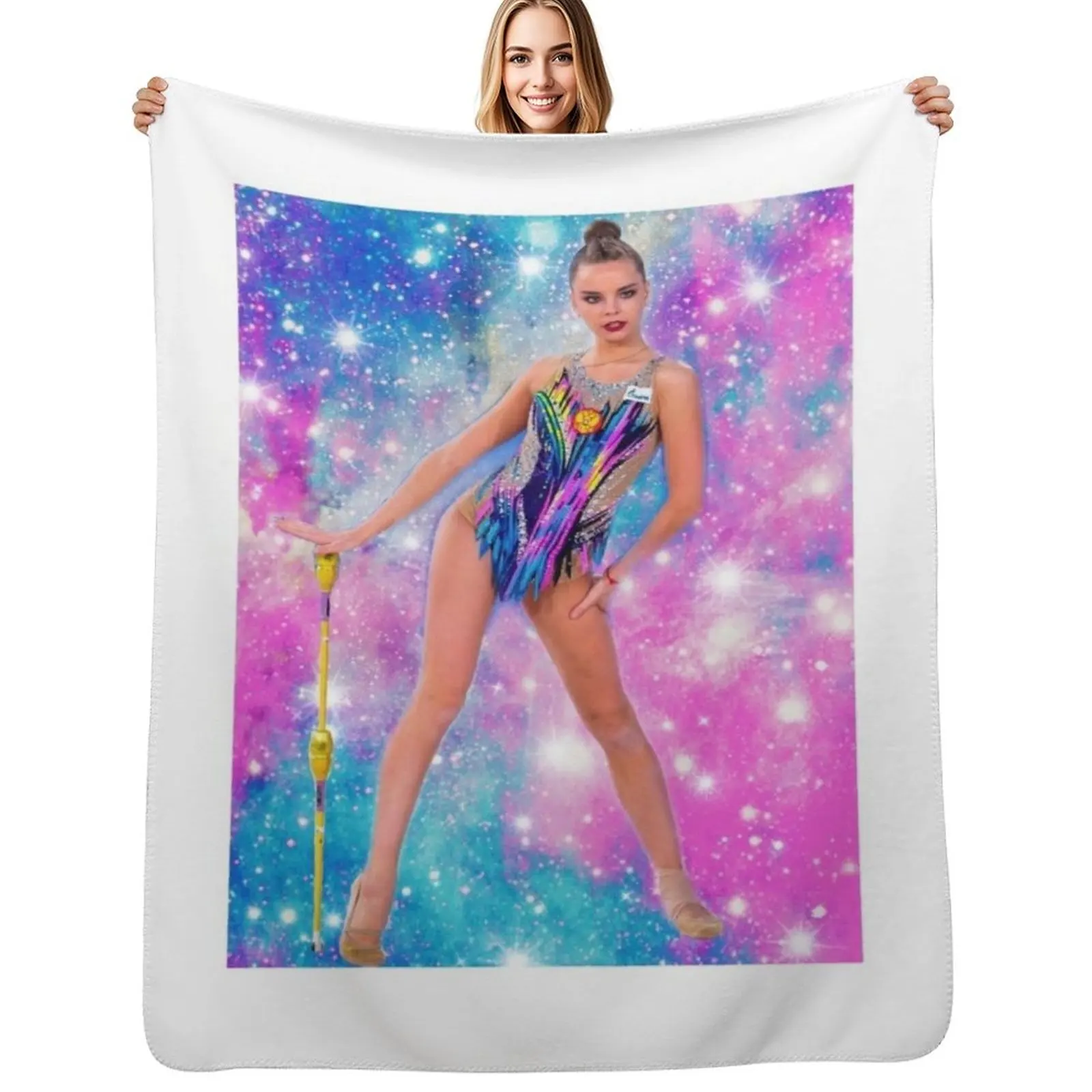 Gimnasia rítmica - Manta compacta y cálida con diseño de bastones de Dina Averina para viajes en coche