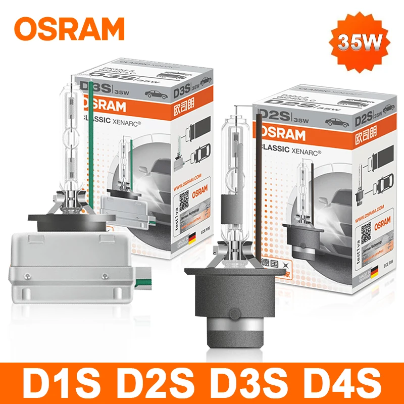 OSRAM D1S Xenon HID CLASSIC D2S D3S D4S Standard Lamps 66140 66240 66340 66440 CLC Original Car Head Light Warm White 1PC 4200K