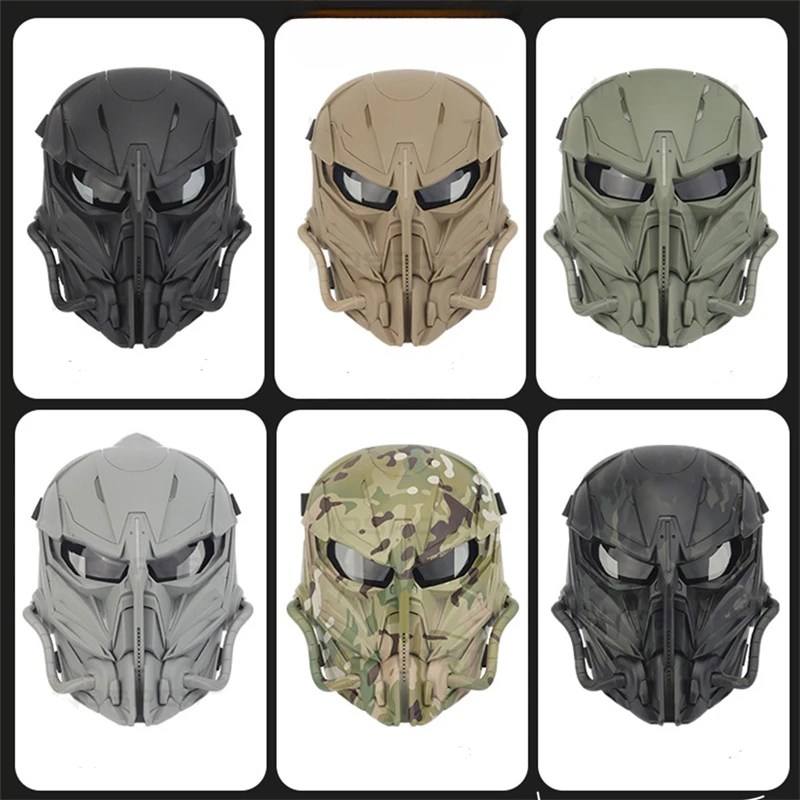 Tactical Chastener Full Face Mask Cycling Hunting CS Safety Paintball Accessories Shooting Protective Airsoft Sports Equipment