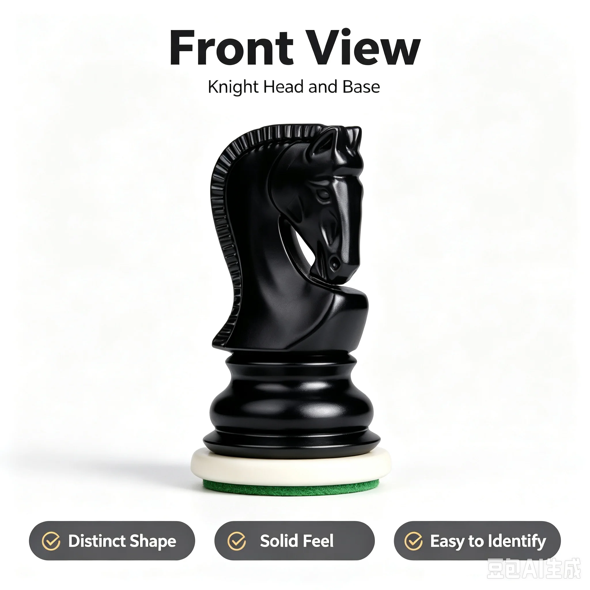 Standard Heavy Plastic Tuba Style Chess Pieces, Non‑Magnetic Exquisite Chess Men, Home Game Accessory, Chessboard Excluded