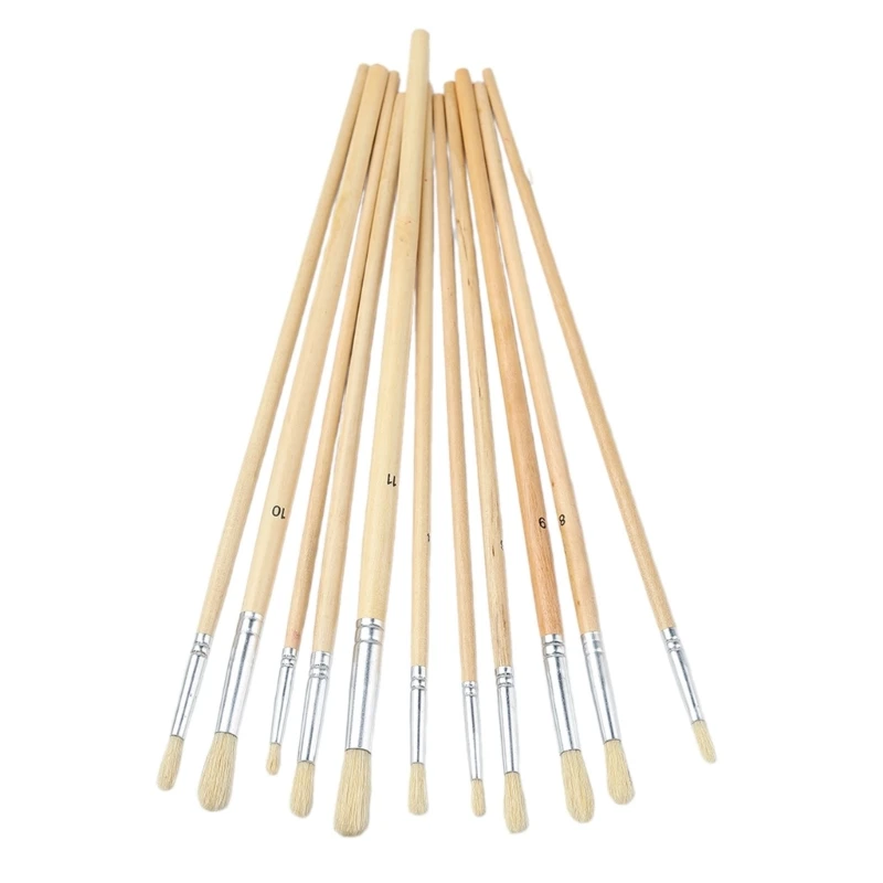 مجموعة فنية للفنانين من فرشاة الطلاء لطلاء الأكريليك بألوان مائية من القماش الصخري