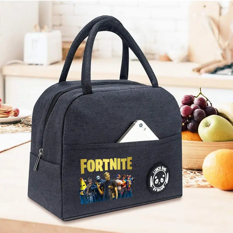 

Fortnites Series Lunch Bag Insulated Hot Game Print Portable Picnic Bento Pack Cute Student Food Meal Handbag Birthday Gift