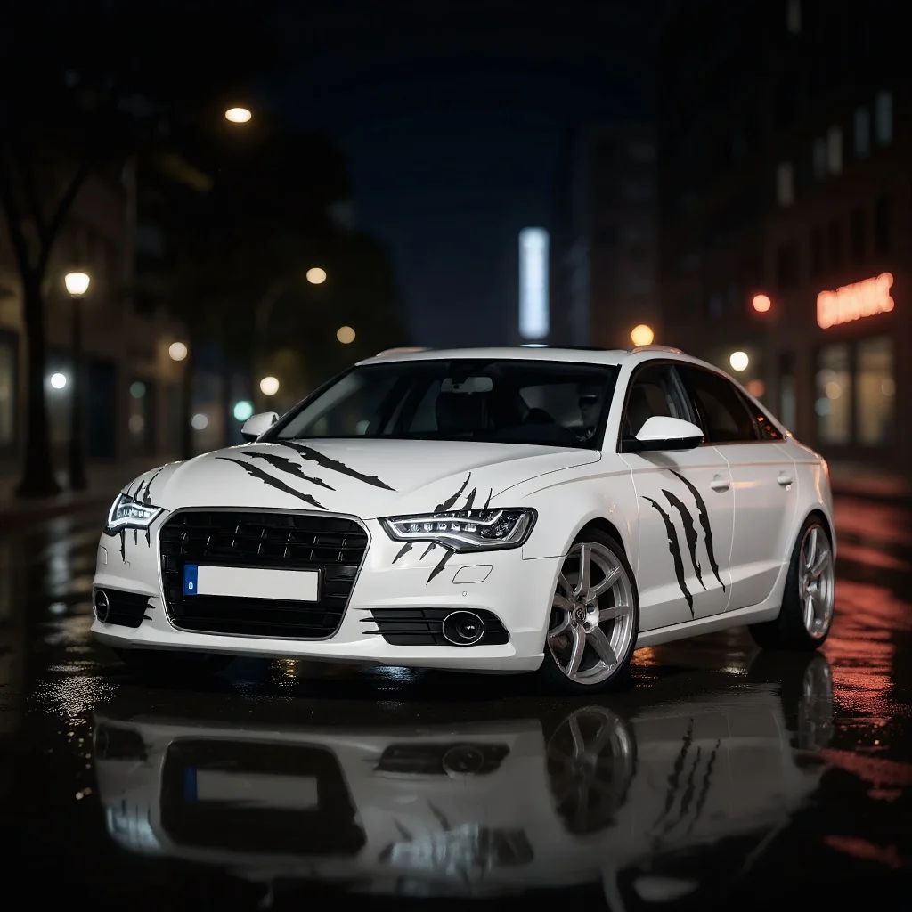 

Monster Claw Sticker - Car Hood Headlight Vinyl PVC Wolf Claw Marks Universal Auto Body Decoration Film