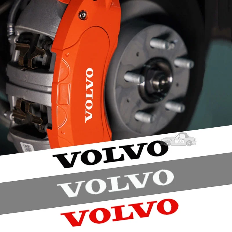 

6Pcs/set Car Tire Caliper Cover Stick Decals Styling Decoration Vinyl Auto Wheel Brake Cover for Volvo V40 S40 S60 XC60 XC90
