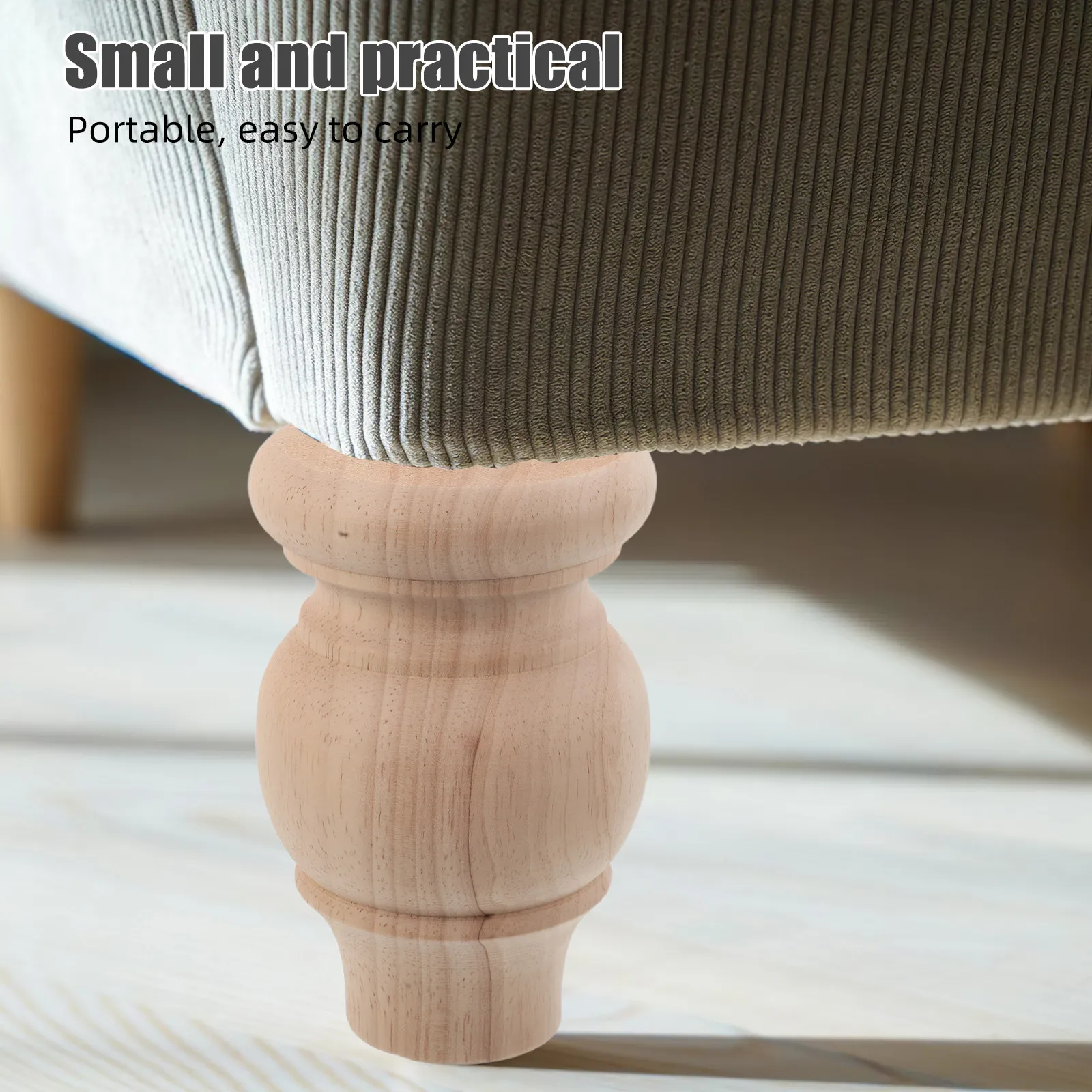 4 pcs Table Legs Furniture Replacement Sofa Cabinet Feet Halloween Christmas New Year Carved Wood Furniture Leg Chair Leg