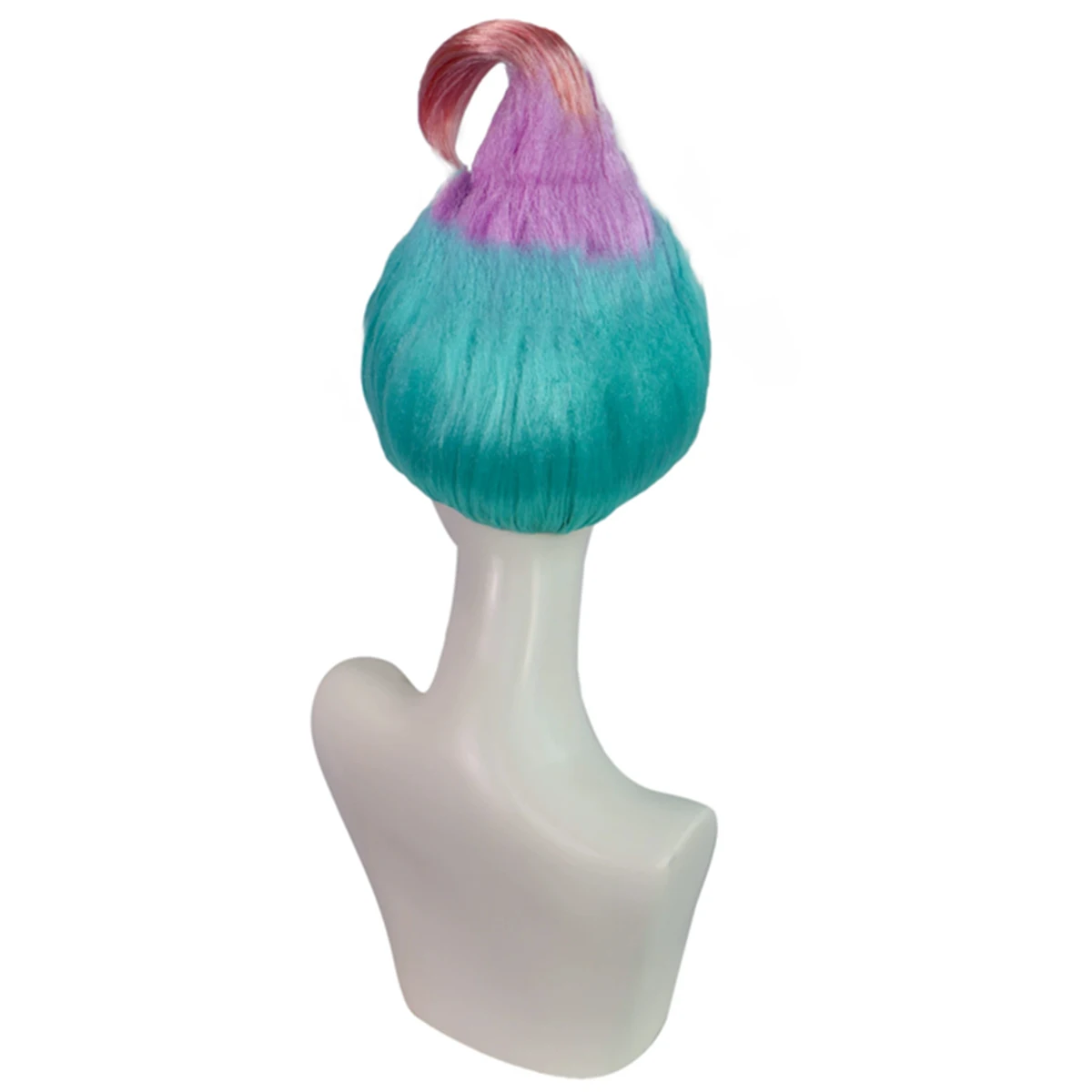 Green Pink Tip Mixed Color High Quality Synthetic Wig Fashion Personality Style Type Wig Funny Wig
