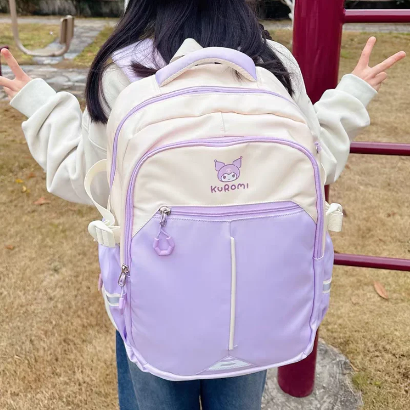 

2025 New Children Schoolbag Students Back To School Cute Kuromi Backpack Cinnamoroll Girls Boys Book Bags Kids Mochilas Gifts
