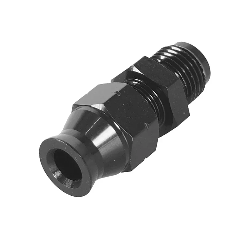 Adaptador de aluminio Universal para combustible, tubería de conector con inserto de latón NEGRO, 1/2/4 piezas, 6AN AN6-3/8 5/16 hembra
