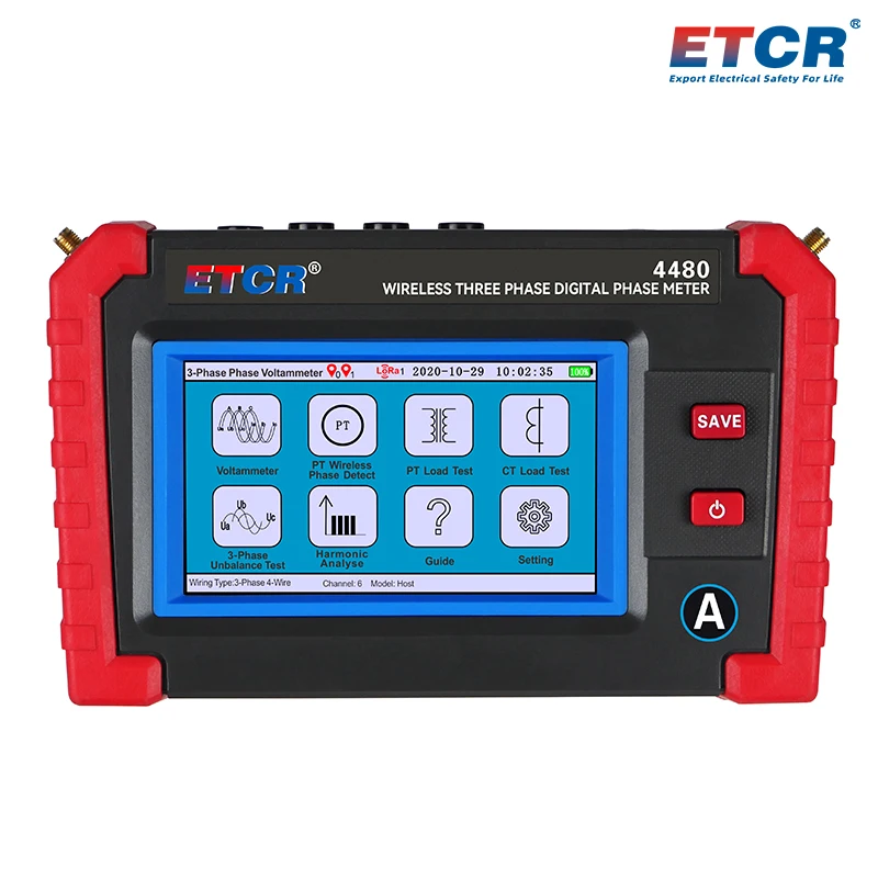 

ETCR4480 Synchronized Measurement of Current and Voltage Parameters Wireless 3-Phase Phase Voltammeter
