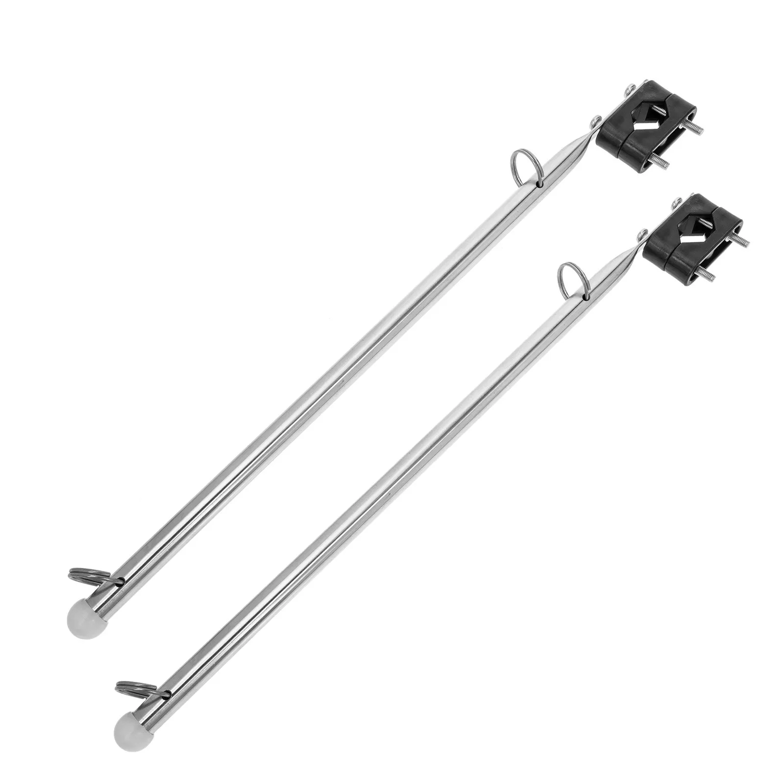 2Pcs Boat Flag Pole Holder Stainless Steel Marine Grade Rail Mounted Bracket for Yachts Fishing Vessels Easy Install Marine