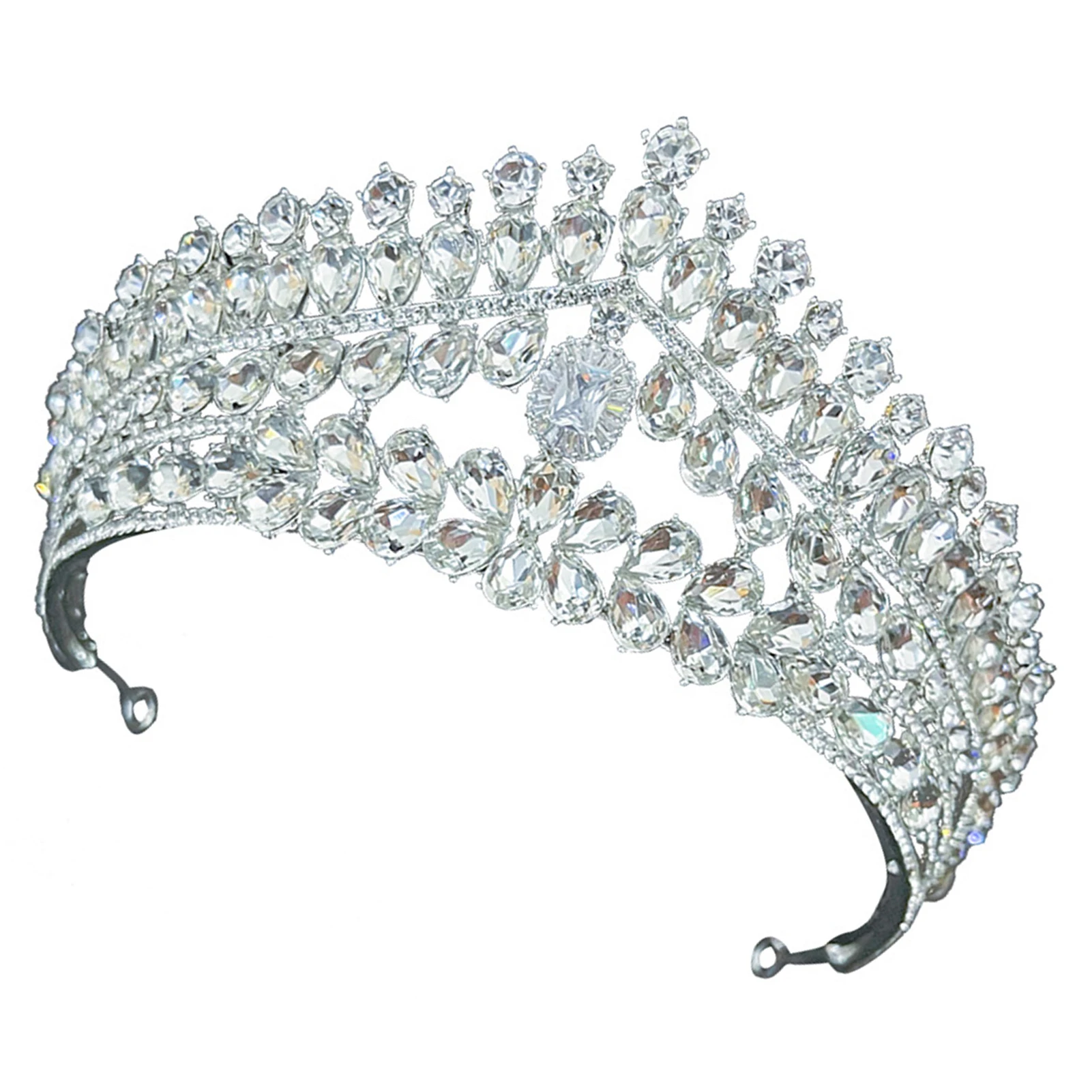 Elegant Bridal Wedding Crown Stable Lightweigth Glittering Crown Headband for Princess Party Favors Accessories