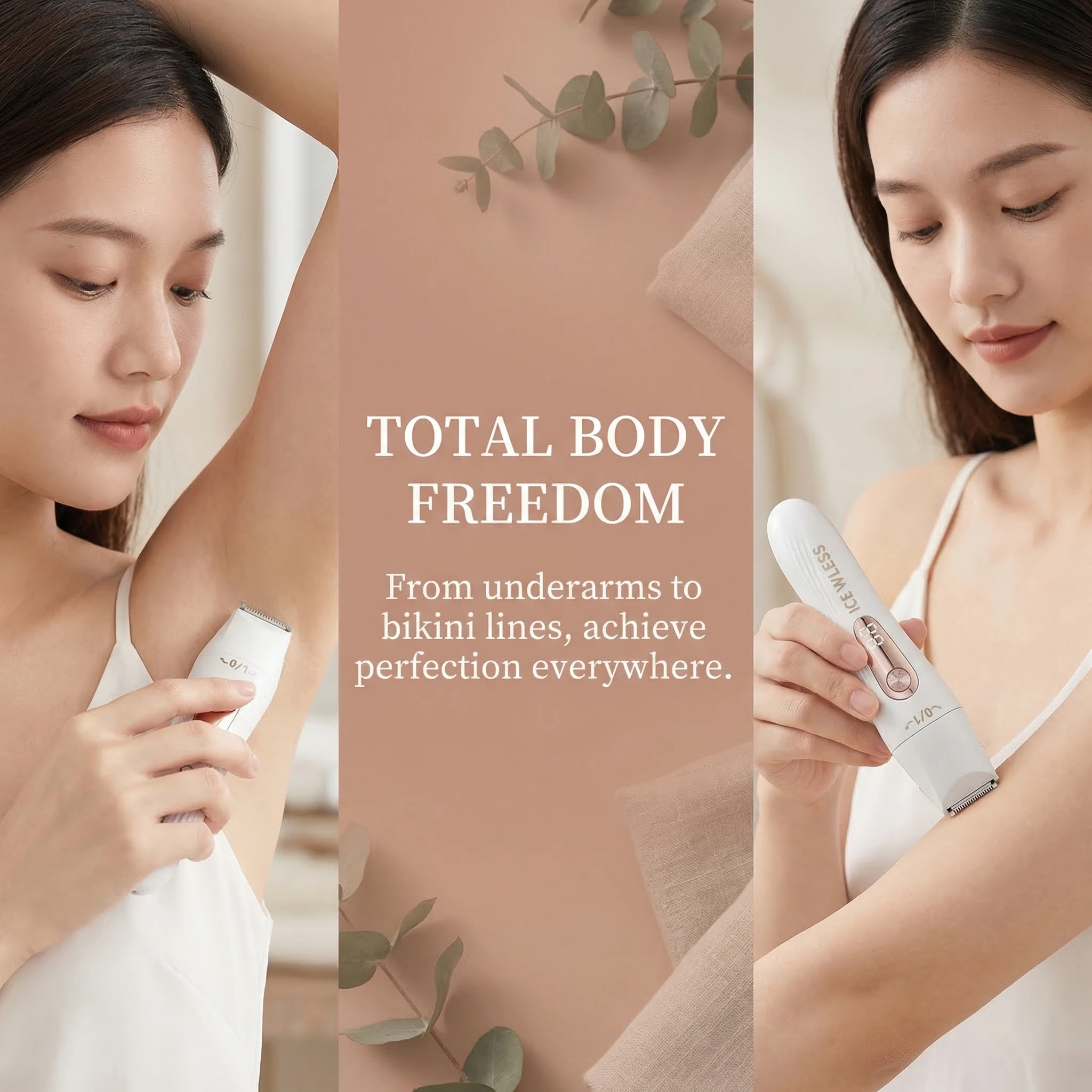 2026 New Multifunctional Shaver USB Charging Digital Display Underarm Hair Removal Device Women Eyebrow Nose Hair Trimmer