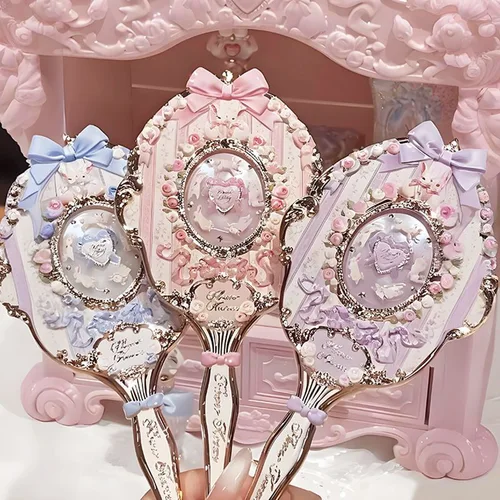 Imagen 2 del producto Espejo de Mano Flower Knows Mirror Moonlight Mermaid, Colección THE SWEETIE BEAR, Edición Limitada en Blanco, Azul y Rosa, Espejos de Hadas