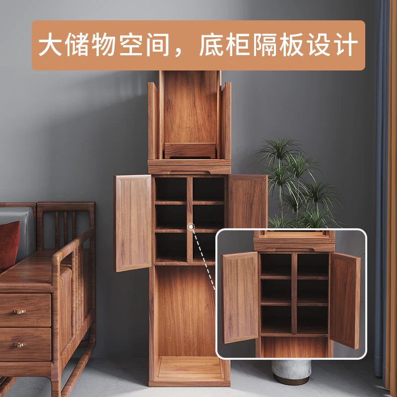 خزائن غرفة المعيشة الدائمة على الطراز الصيني عرض المنزل خزائن غرفة المعيشة بطبقة مزدوجة أثاث المذبح الخشبي الصلب كومو JTC
