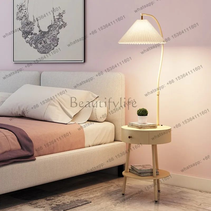 Minimalist Italian Nightstands Light Drawers Small Simple Smart Bedside Table With Wireless Charger Nachttisch Home Furniture