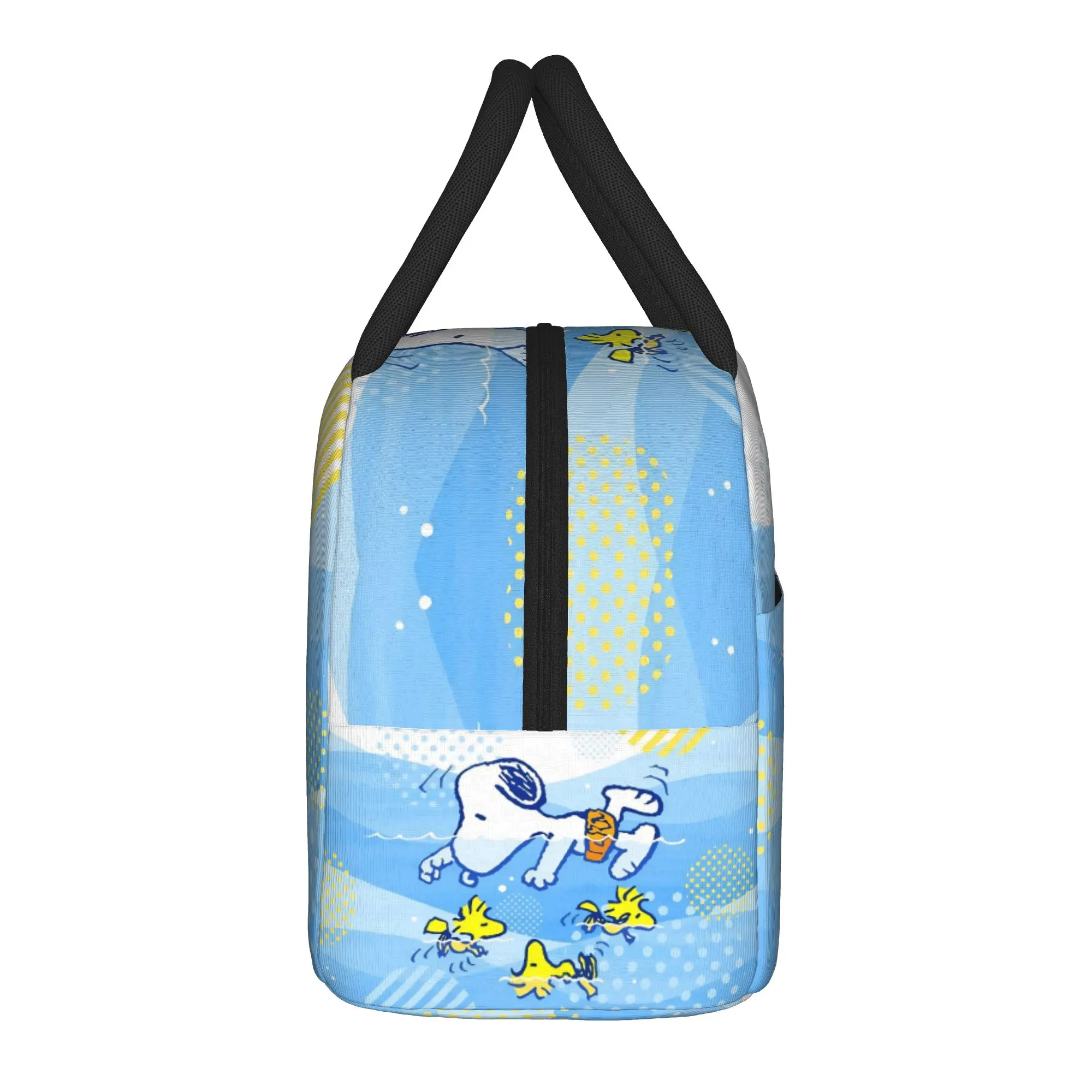 Cartoon Cute S-Snoopys Insulated Lunch Bag Leakproof Beach Reusable Thermal Bag Lunch Box Tote Office  Picnic Girl Boy