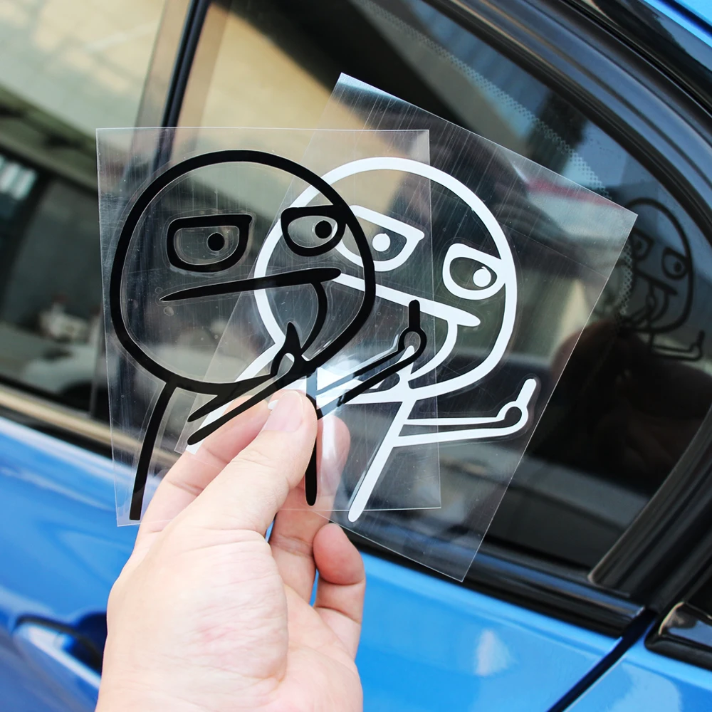 Funny Car Stickers Cartoon Middle Finger Motorcycle Styling for Volkswagen vw 07 EOS 2.0 TF Phaeton 6.0 EOS 2.0 FS Touareg